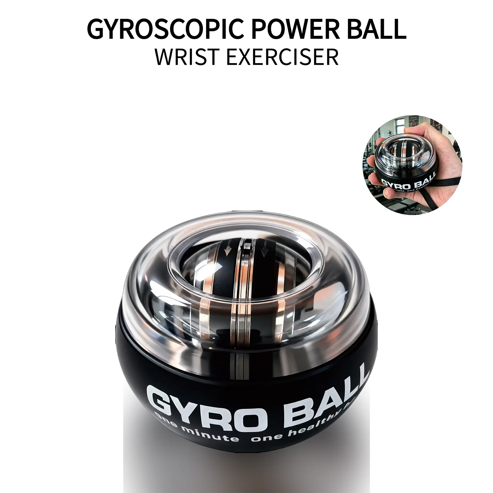 Self-Starting Wrist Gyro Ball,Wrist Strengthening Device,Hand Enhancer,Forearm Exerciser,Used to Strengthen Arms,Fingers,Wrist