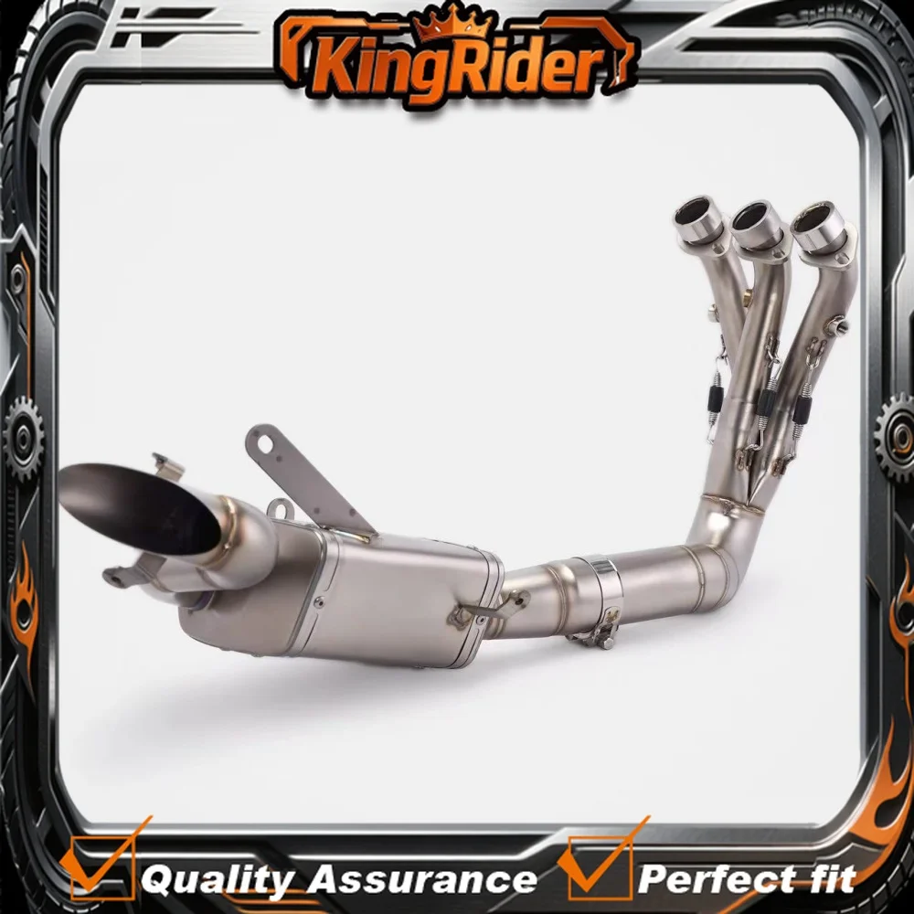 For ZONTES 703RR original appearance, valved exhaust pipe, stainless steel bottom outlet, full straight-through section.