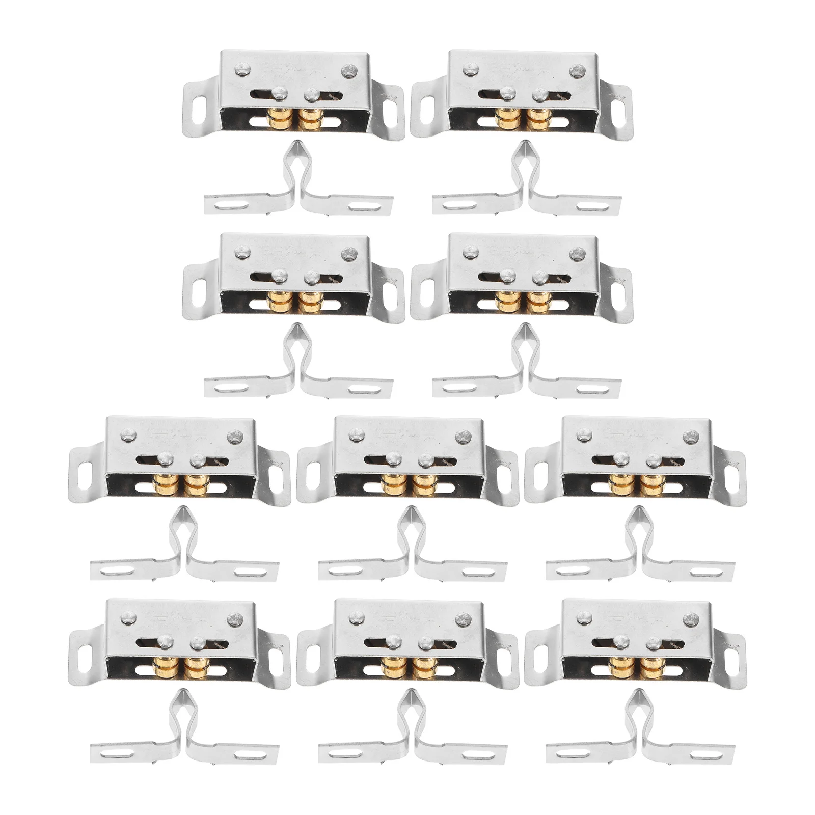 

10Pairs Stainless Steel Ball Catch Spring Door Latch for Closet Cabinet Wardrobe Durable Quiet Door Hardware Accessories