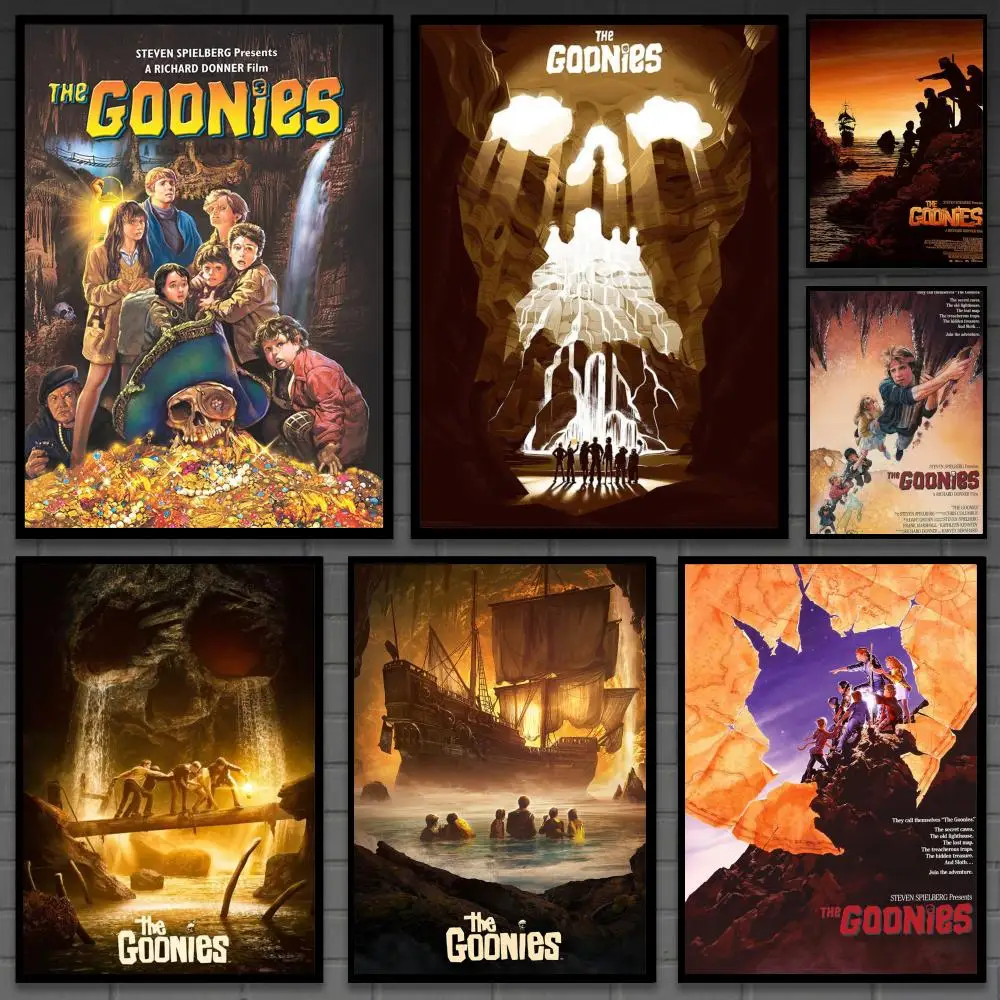 Klassisches The Goonies-Filmposter, vielseitige, wasserfeste HD-Wandkunst, selbstklebende Dekoration für jeden Raum, ideales Geschenk
