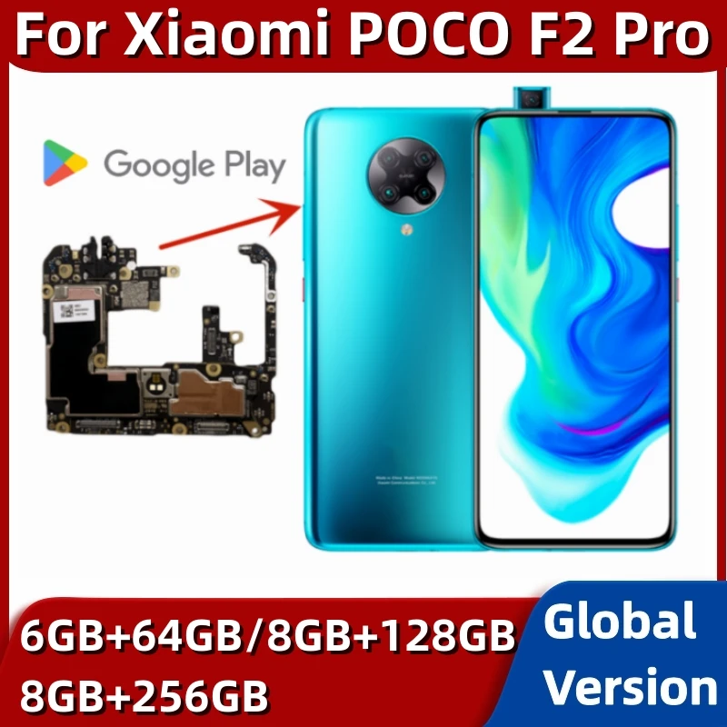 Original Motherboard for POCO F2 Pro, Mainboard for Redmi K30 Pro, Unlocked, Global Rom