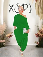 Womans Clothing Plus Size Jumpsuit Backless V Neck Ladies Solid Color One Piece Outfit Cargo Pant Sexy Summer Loose Jumpsuit - Image 4