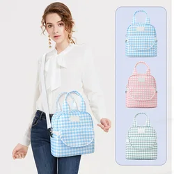 Mother Baby Outing Mommy Bag borsa per telo scozzese alla moda borsa per il ghiaccio in foglio di alluminio borsa per la conservazione del latte materno borsa per mamma