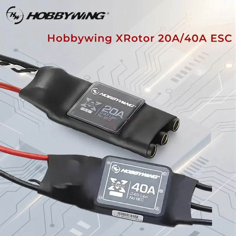 

Hobbywing XRotor 20A 40A Brushless ESC 2-6S No BEC High Refresh XRotor Speed Controller For RC FPV Airplane UAV Drone Quadcopter