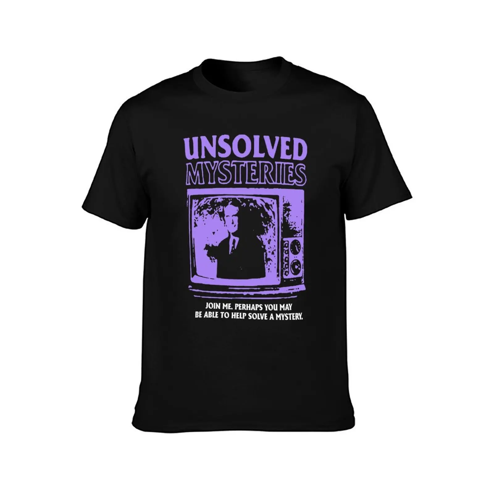 unsolved mysteries television show art gift T-Shirt oversized t shirt blacks graphics Men's t-shirt