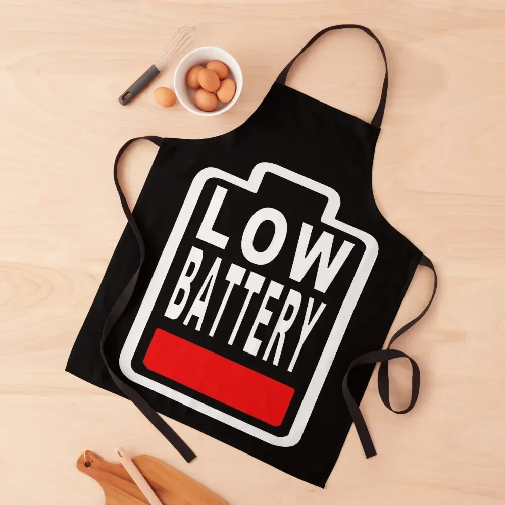 

Funny Low Battery Apron Chef Uniform Women For Nail Stylist Apron