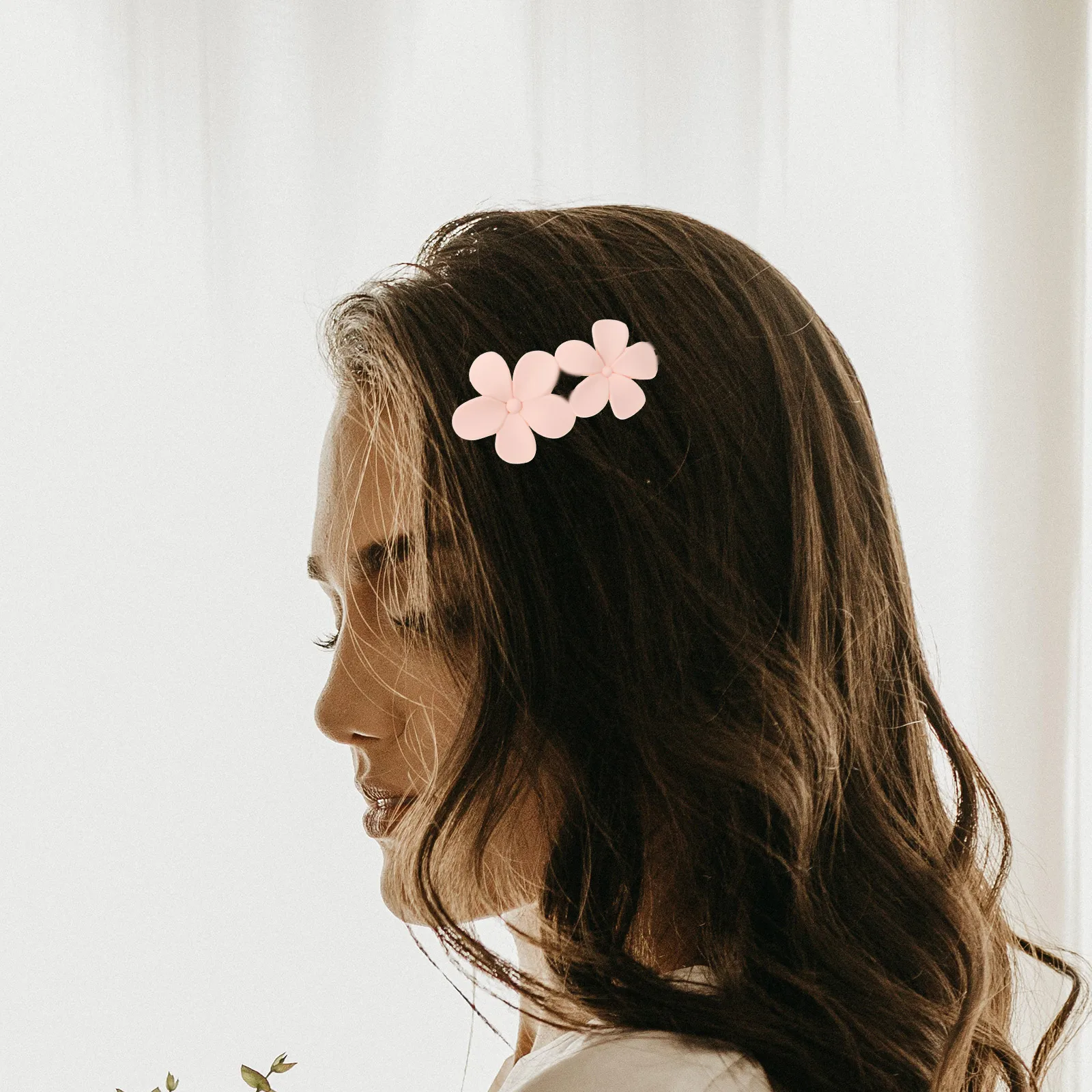 

10pcs Flower Side Clip Hair Barrette For Women Decorative Stylish Accessories Elegance Volume Thick Fine Hair Alligator