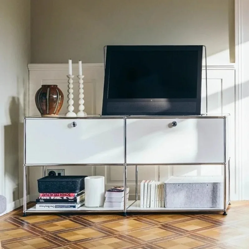 

Modular Edge Cabinet Living Room Stainless Steel Storage Display Cabinet Household Medieval Xuan Cabinet