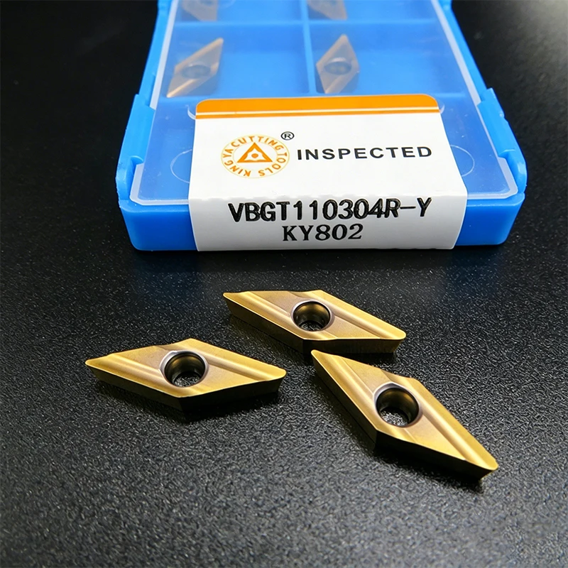Feinbearbeitungs-CNC-Hartmetall-Diamant-Einsatz VBGT110304R-Y Außendreh-Einsatz für die Bearbeitung von Stahlteilen – Detail 11