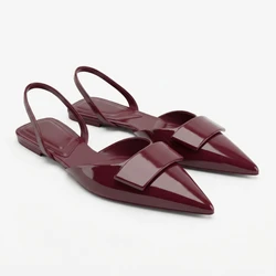 2026 New Women Sandals Pointed Toe Flat Heel Slingback Slip-on Lightweight Comfortable Office Casual Summer Shoes