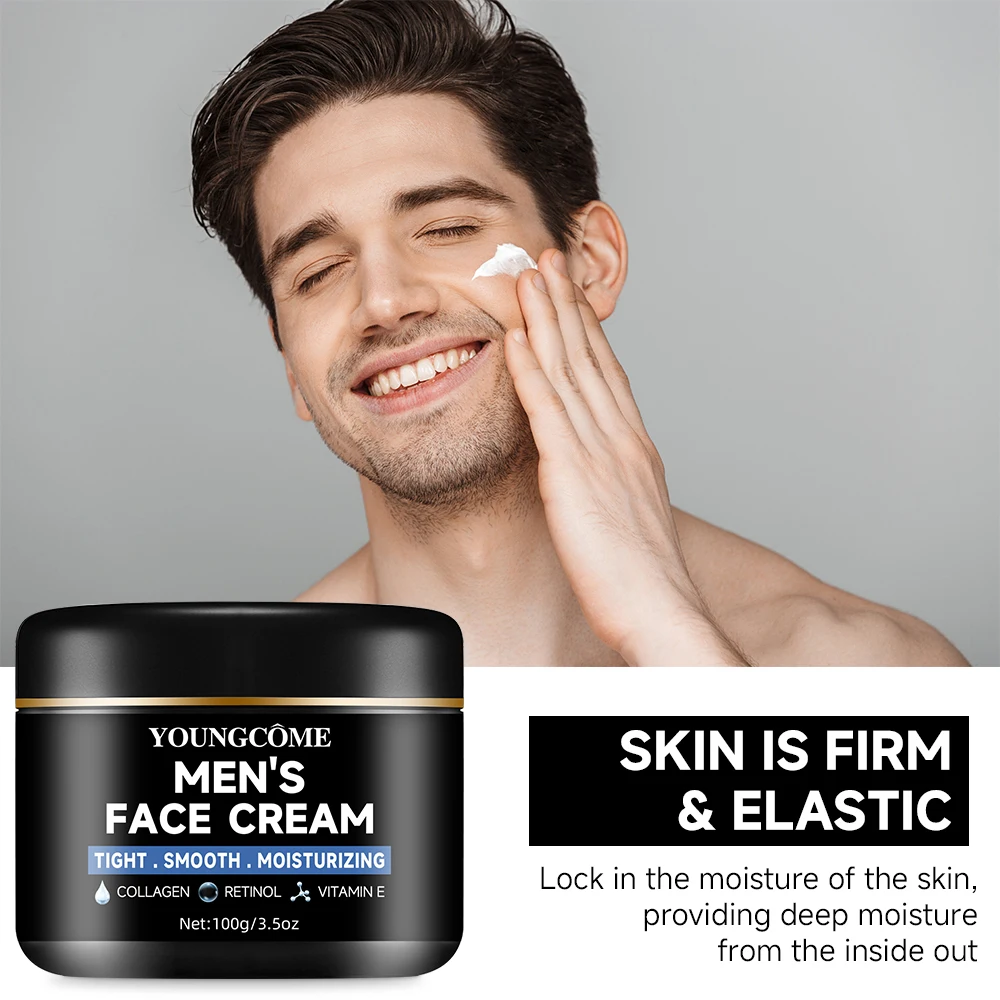 Men's Collagen Moisturizing Cream with Retinol and Vitamins, Refreshing and Hydrating,Anti-Wrinkle Aging Moisturizing Cream