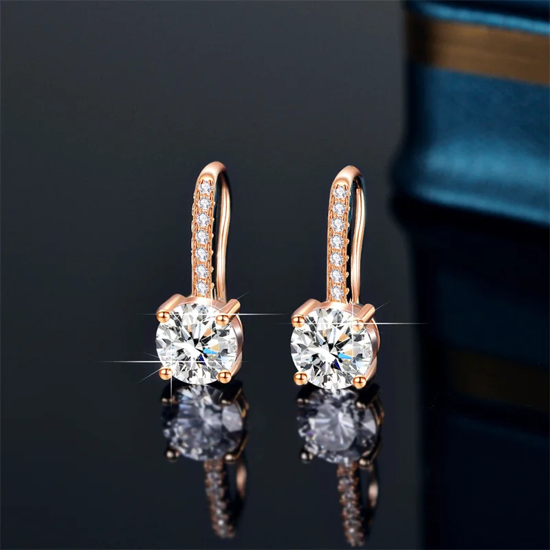 

Moissanite Women Dangle Earrings DVVS1 Real 925 Sterling Silver Classic Cubic Zirconia Earring For Party Wedding Fine Jewelry