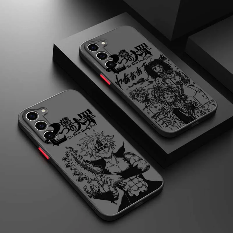 The Seven Deadly Sins Comics Phone Case For Samsung Galaxy S26 S25 S24 S23 S22 S21 FE Plus Ultra 5G Frosted Translucent Cover