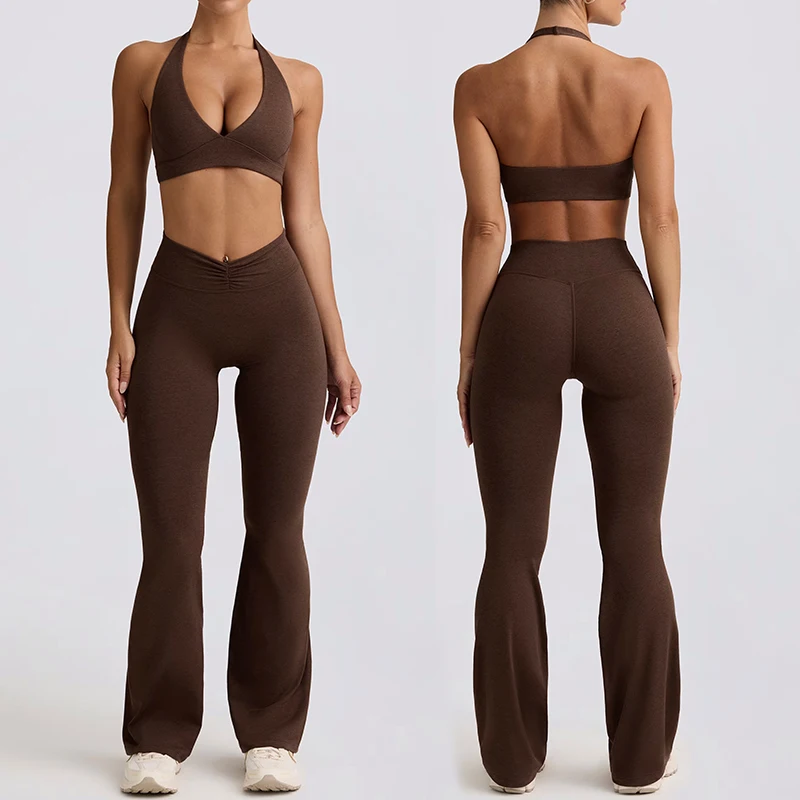 Set Bra & Celana Pendek Olahraga Wanita - Push Up Pengontrol Perut Pelangsing dengan Bantalan dan Tali yang Dapat Dilepas untuk Lari Yoga Gym Workout