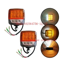 2Pcs LED Forklift Light 12V-80V Tractor Turn Signal Motorcycle Direction Indicator Amber White Truck Trailer Position Lamp