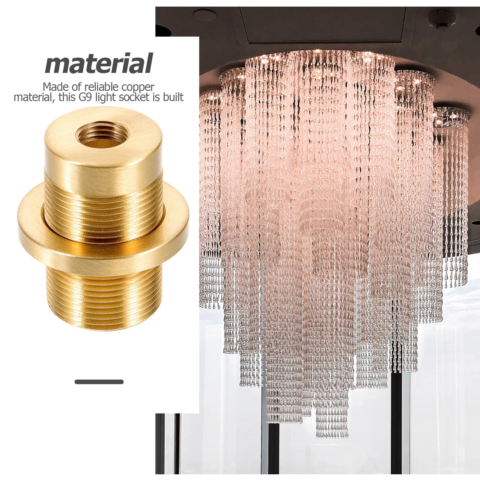 

Versatile G9 Copper Bulb Holder Light Socket Outlet Lamp Parts For Diy Projects