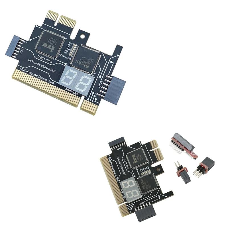 

TL631 Pro Multifunction Desktop Laptop LPC-DEBUG Post Card PCI PCI-E Mini PCI-E Motherboard Diagnostic Analyzer Tester