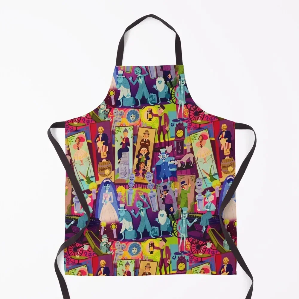 Retro Mansion Collage Apron Kitchen For Man Cute Kitchen Accessories Apron