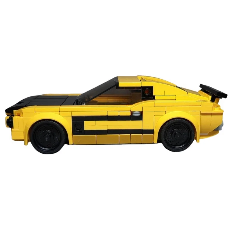 Juguete de bloques de construcción MOC, modelo de coche amarillo, 246 Uds., regalo creativo de vacaciones, juego de regalo de cumpleaños para niño de partículas pequeñas