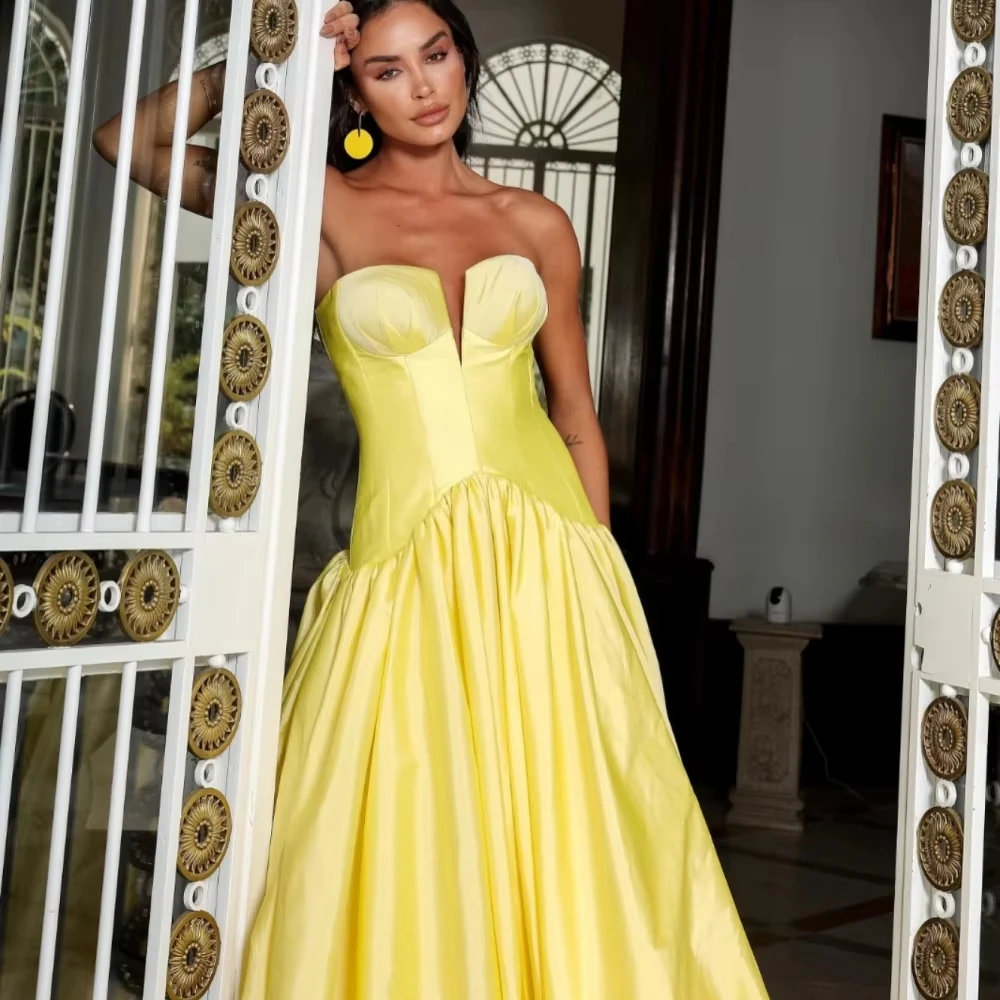 ماريسا فستان سهرة مصنوع حسب الطلب فساتين أنيقة خط فساتين نسائية أنيقة لحفلات الزفاف فستان ستان لامع للحفلات الراقصة 2025 طويل