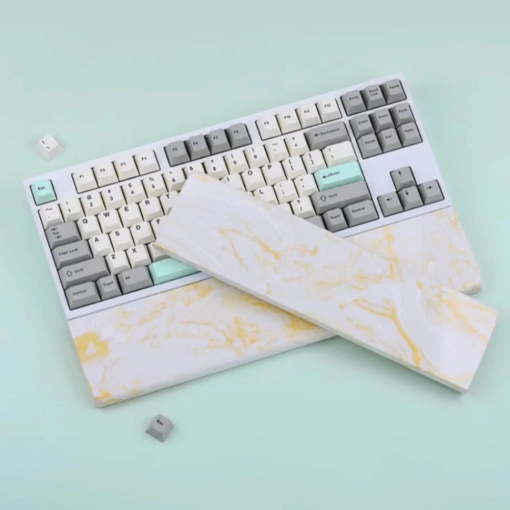 Quartz Stone Keyboard Wrist Rest Custom Comfort Desktop Hand Rest Ergonomic for 60% 65% 75% 80% Mechanical Keyboard Accessories