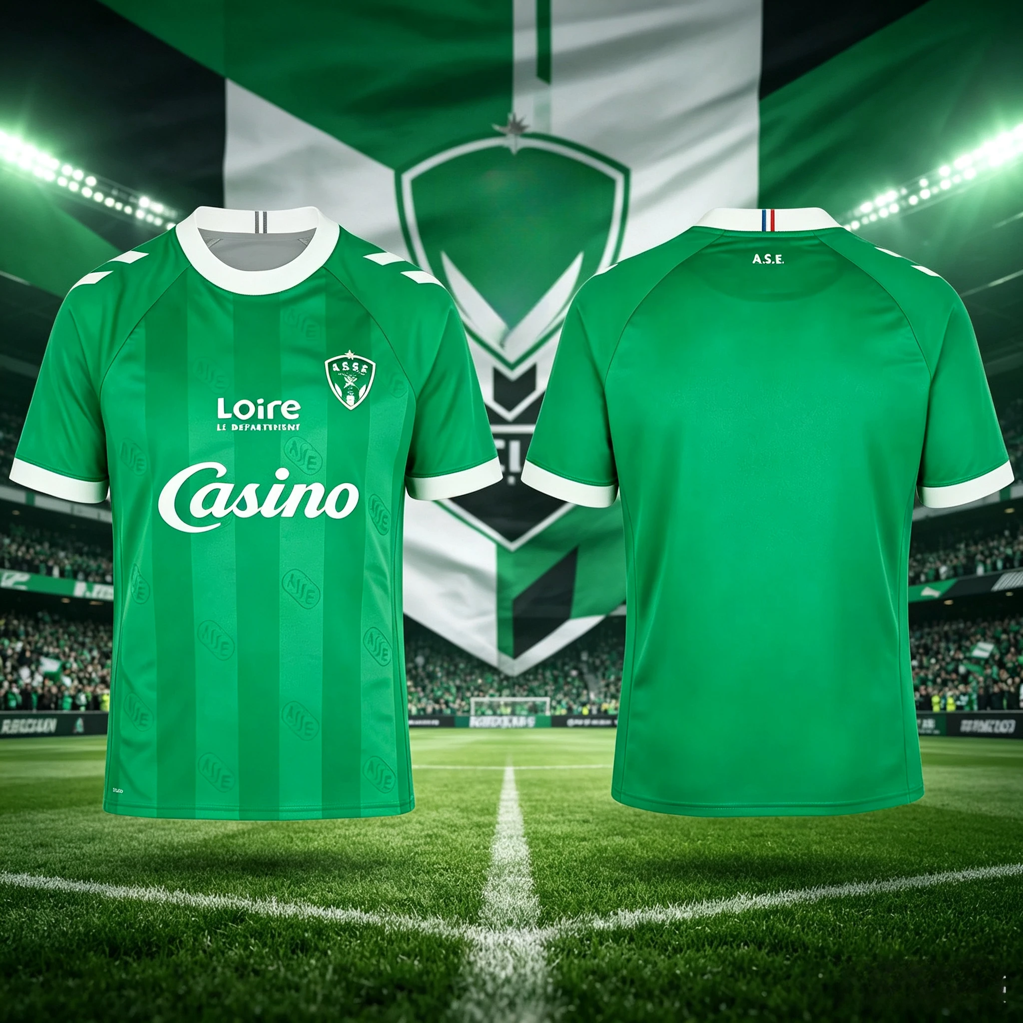2026/27 Season Saint-Étienne Football Jersey, Unisex Mesh Breathable Football, Men Women Summer Oversize Quick Drying Tshirt