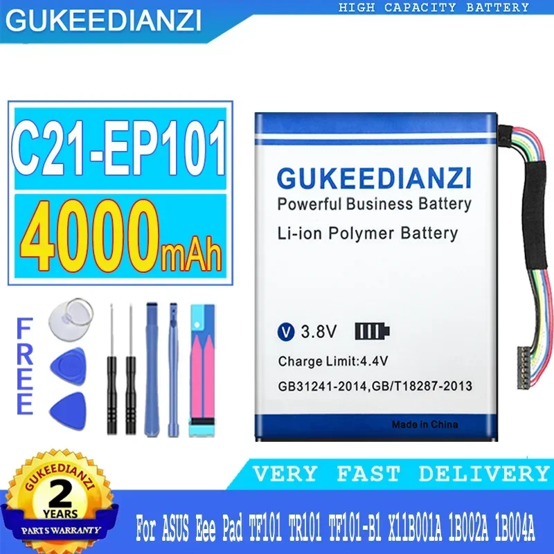 Battery for ASUS Eee Pad TF101 TR101 TF101-B1 X11B001A 1B002A 1B004A 1B006A 1B011A 1B012A 1B017 1B023A, C21-EP101 4000mAh