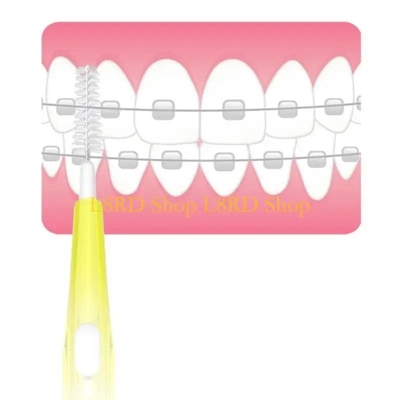 L8RD Push-Pull Interdental Brush Adults Tooth Cleaning Floss Brush Tooth Pick Brush