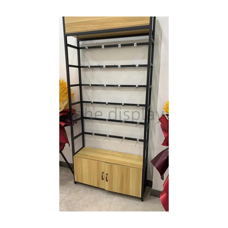 custom.Supermarket Shelf Hook Snack Display Rack Factory Priced Mobile Phone Accessories Display Cabinet for Showcases