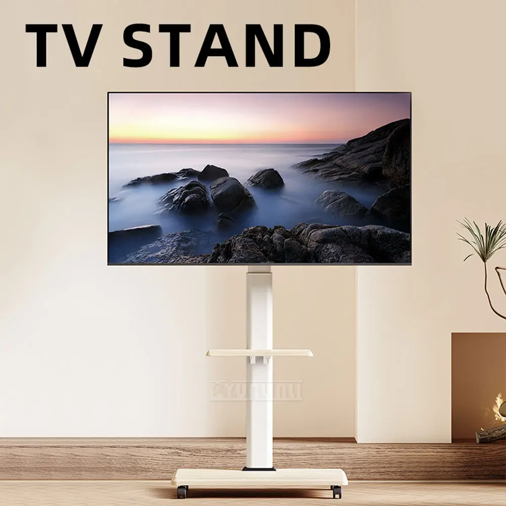 tv-stand-vertical-mobile-cart-solid-wood-art-stand