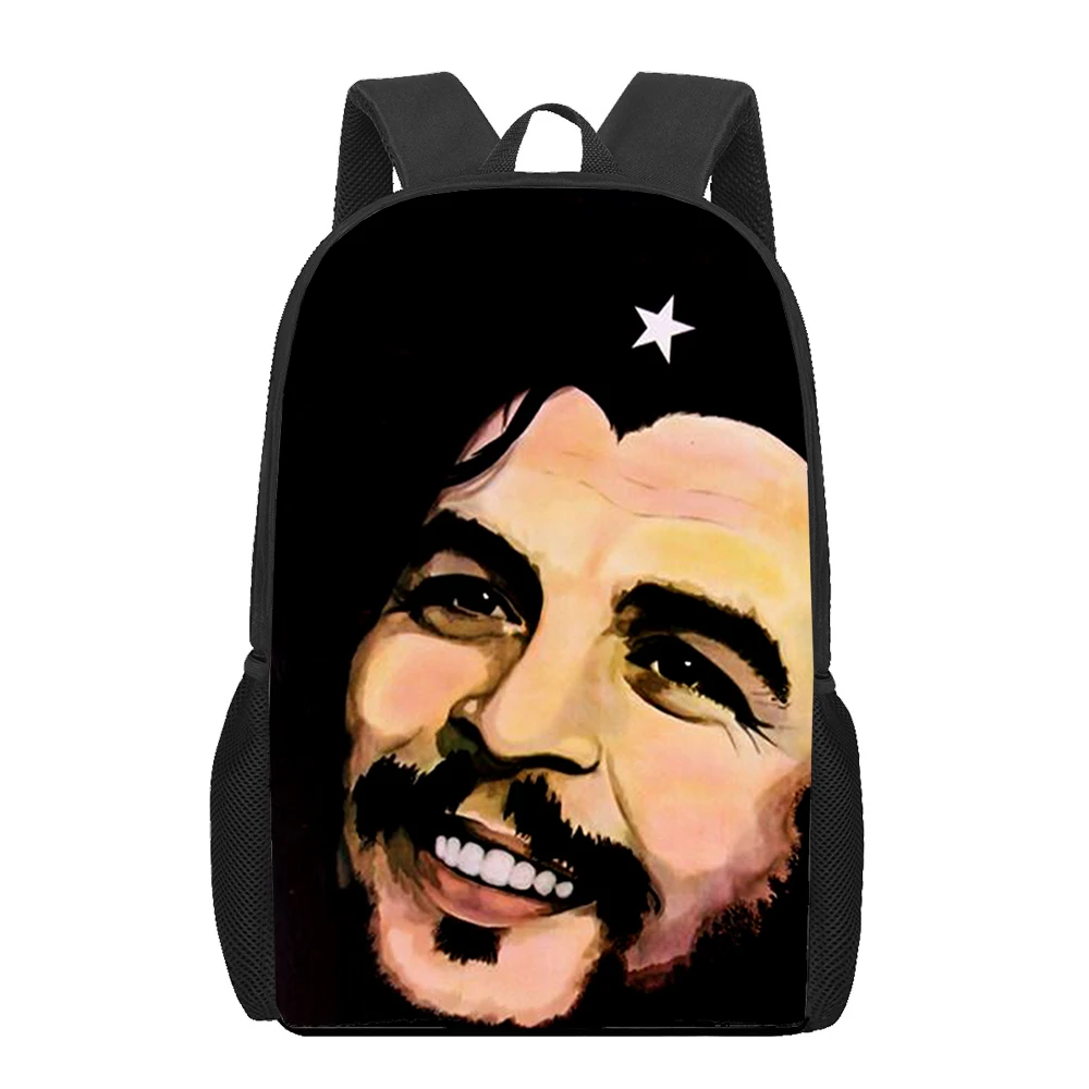 Che Guevara-mochilas escolares con estampado 3D para niños y niñas, mochilas escolares para estudiantes