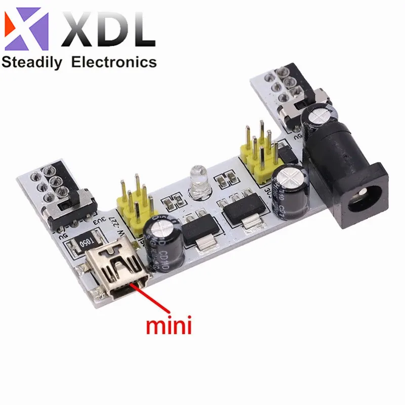 MB102 DC 7-12V Mini USB Interface Breadboard Power Supply Module MB-102 Module 2 Channel BoardApplicable to various diy suites