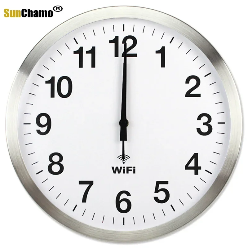 12 Inch Accuracy Smart WIFI  Automatic Time Synchronization Mute Wall Clocks Living Room Modern Home Decore Clock Watch Decor