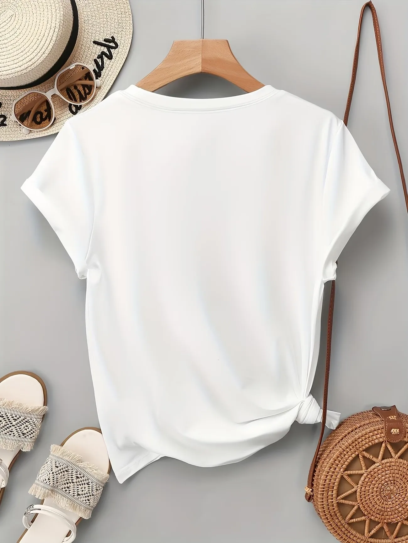 Fashion Women's Casual Short Sleeved Crew Neck T-shirt Coffee Lover Lip Print Spring/summer Top Tee Graphic Shirt Woman Girls view 2