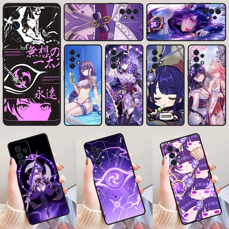 

Ударопрочный чехол Raiden Shogun Genshin для Samsung A52 A72 A73 A20e A21S A50 A70 A11 A12 A42 A31 A40 A51 A71 A32 A80 A91, чехол для телефона