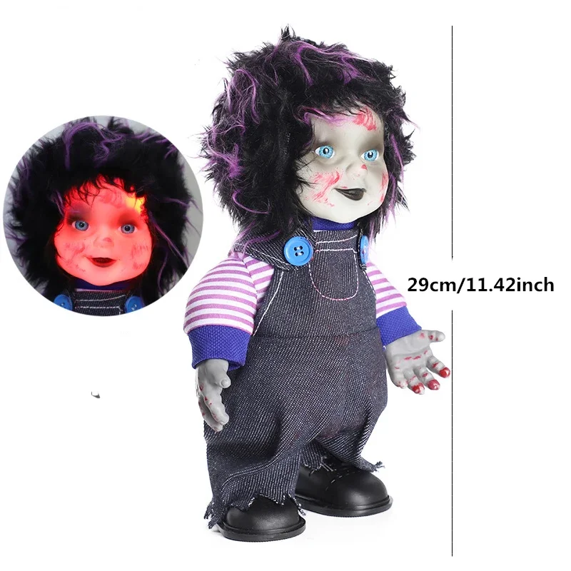 1PC Walking Horror Doll Halloween Electric Toys Halloween Outdoor Indoor Decorations Funny Holiday Gifts