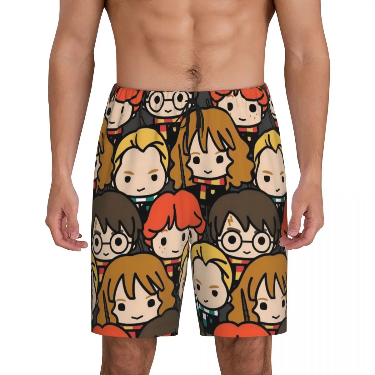 

Custom Harrys Magic Adventure Movies Potters Pajama Shorts Men Sleepwear Lounge Bottom Stretch Sleep Short Pjs with Pockets