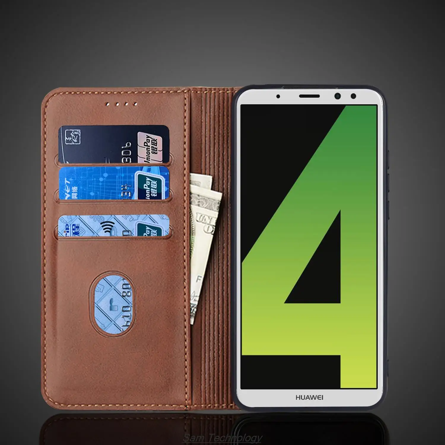 Magnetic attraction Leather Case for Huawei Mate 10 lite / Mate10 lite 5.9" Holster Flip Cover Case Wallet Bags Fundas Coque