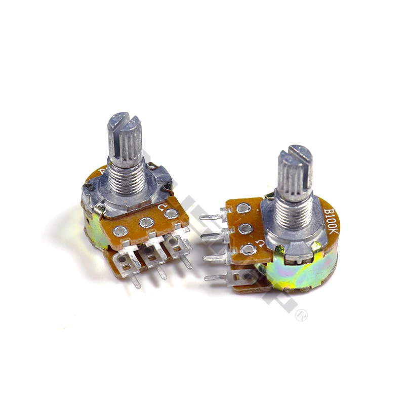 5pcs WH148 3pin 6pin 15mm B1K B2K B5K B10K B20K B50K B100K B250K B500K B1M Potentiometer 1K 2K 5K 10K 20K 50K 100K 250K 500K 1M