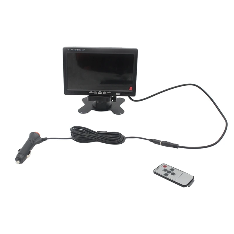 24V 7-Inch Reversing Display Reversing Image High-Definition Infrared Night Vision Wide-Angle Universal Parts Accessories