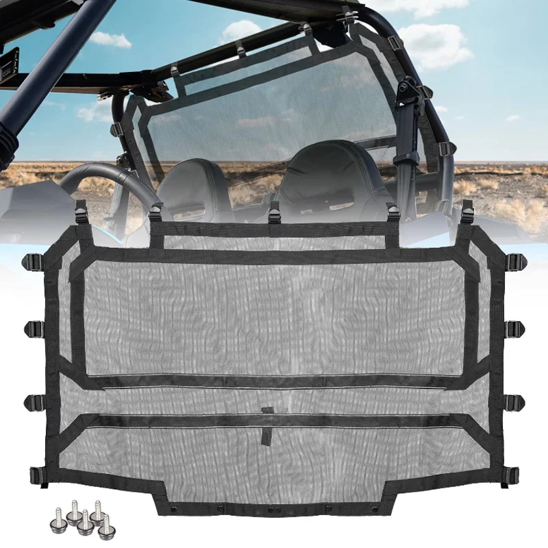 

UTV Rear Window Soft Mesh Sunshade Windshield Shade Airflow Sun UV Protection Net for Polaris RZR 1000 Turbo XP RZR XP 4 1000