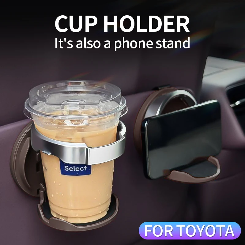 Suitable for Toyota RAV4 XA20/XA30/XA40/XA50 Foldable Door Cup Holder With Anti Slip Pad, Door Beverage Holder
