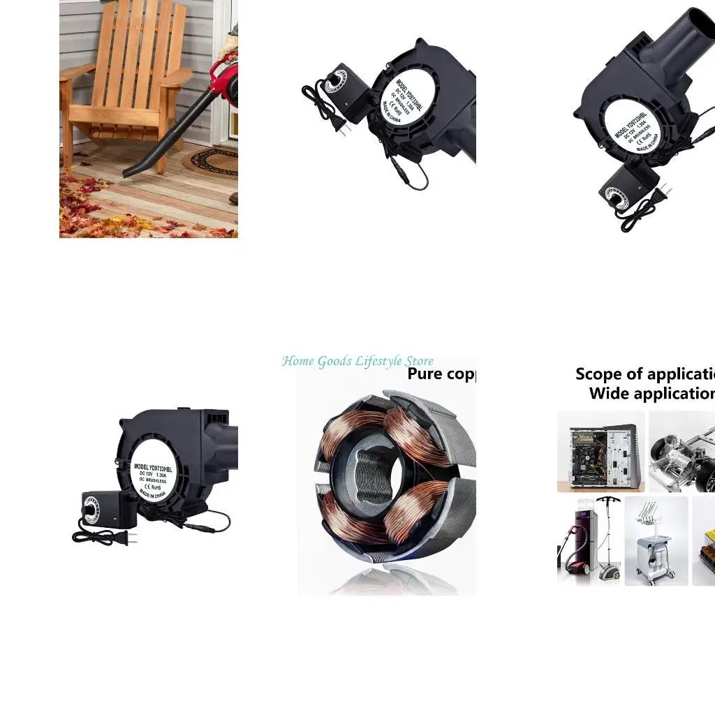 

E74E Центробежный вентилятор с регулируемой скоростью 12 В 9733 Вентилятор для быстрого зажигания угля для приготовления пищи на