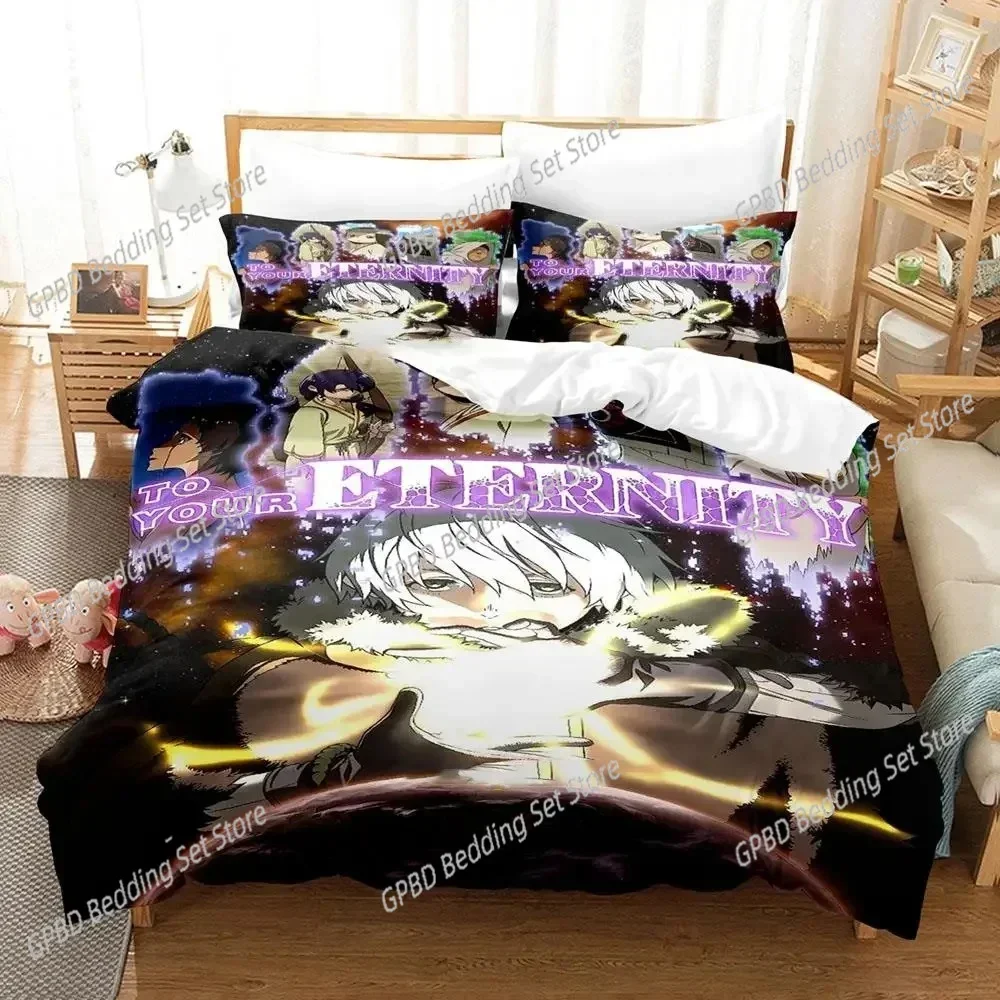 

Anime To Your Eternity Bedding Set For Bedroom Soft Modern Bedspreads Comefortable Kids Duvet Cover Quilt Cover And Pillowcase
