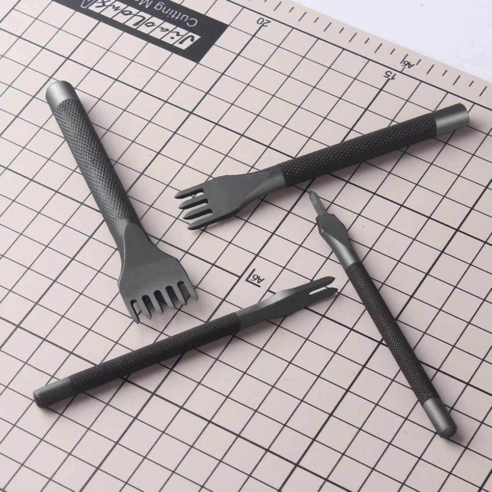 

1pc Punching Tool Heavy Duty Steel Sharp Rhombus Tooth For Diy Crafting Sewing Projects Stamping Tack Tool