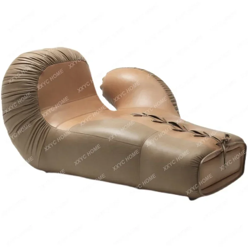 

Custom Gym Boxing Glove Couch Fiberglass Art Leather Designer Simple Sofa living room furniture