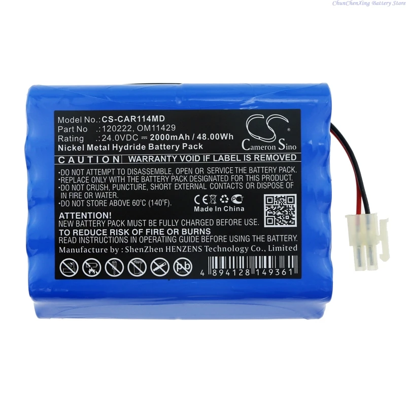 24V 2000mAh Medical Battery OM11429, EE050319, AMED5062, B11429 for Cardioline ECG Delta 1, Delta 1+, Delta 3+, 3 Digital ECG