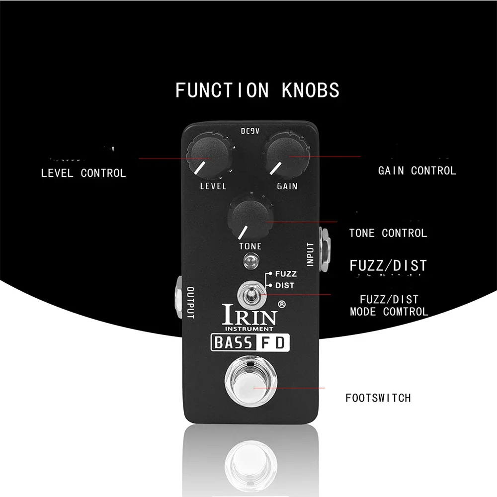 IRIN RS-22 BASS FD Guitar Effect Pedal Bass Fuzz Effects Full Gain Madness  True Bypass Pedals Guitar Accessories Parts