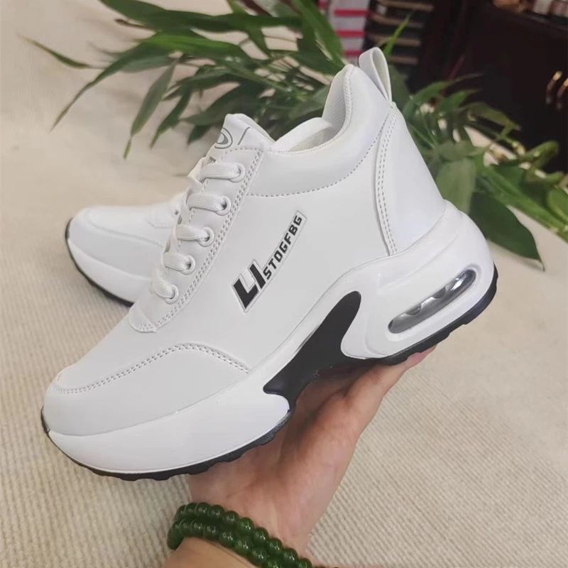 Height Increasing New Dance Shoes Woman Ladies Modern Soft Outsole Jazz Sneakers Leather Female Dancing Fitness Shoes Sport