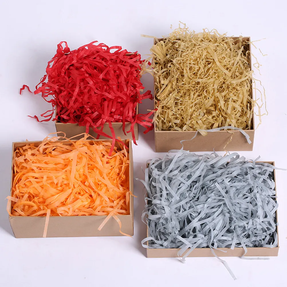 1Pack Raffia Shredding Silks Wedding Favor Box Fillers Packaging Box Accessories Basket Fillings Gift Wrapping Random Color